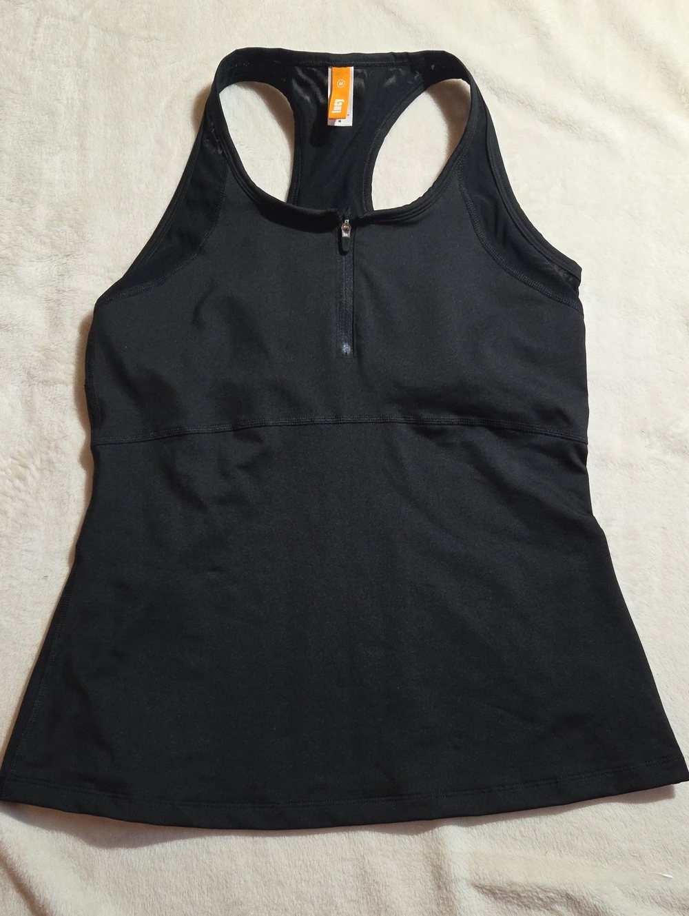 Lucy Racerback Zip-Front Active Tank Top